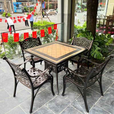Bộ Bàn Ghế Nhôm Đúc Mặt Đá BA-V90